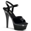 Pleaser 6" Black Ankle Strap Heels*