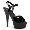 Pleaser 6" Black Ankle Strap Pumps*