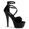 Pleaser 6" Spike Heel Black Sandal Shoes* 1 Pleaser 6" Spike Heel Black Sandal Shoes*