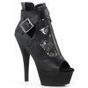 Pleaser 6" Heel Black Faux Leather Buckle* Shoes 2 Pleaser 6" Heel Black Faux Leather Buckle* Shoes