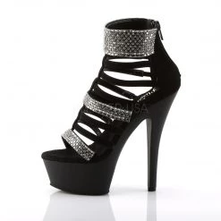 Pleaser 6" Heel Black Strappy Sandal Booties* Shoes