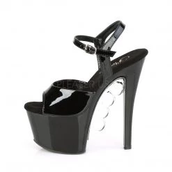 Pleaser 7" Heel Black Ankle Strap Platforms* Shoes