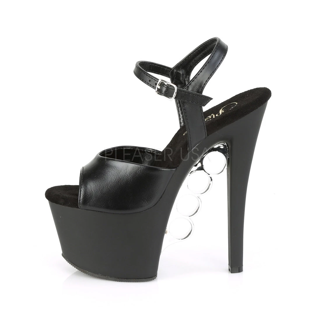 Pleaser 7" Heel Black Faux Leather Platforms* Shoes 4 Pleaser 7" Heel Black Faux Leather Platforms* Shoes