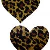GE Apparel Accessories Leopard Heart Nipple Pasties