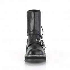 Demonia Shoes Black Vegan Leather 1.3" Platform Rear Lace Boots*