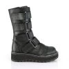 Demonia Black Vegan Leather 1.3" Platform Calf High Boots* Shoes