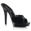 Fabulicious 5" Heel Black Platform Slide Shoes