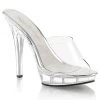Fabulicious Shoes 5" Heel Clear 3/4" Platform Slide