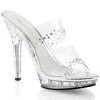 Fabulicious 5" Heel Two Band Slide Clear Shoes 1 Fabulicious 5" Heel Two Band Slide Clear Shoes