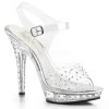 Fabulicious 5" Heel Clear Platform Shoes W/ Ankle Strap Sandal