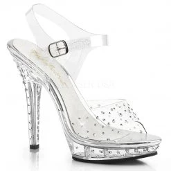 Fabulicious 5" Heel Clear Platform Shoes W/ Ankle Strap Sandal