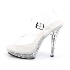 Fabulicious 5" Heel Clear Platform Shoes W/ Ankle Strap