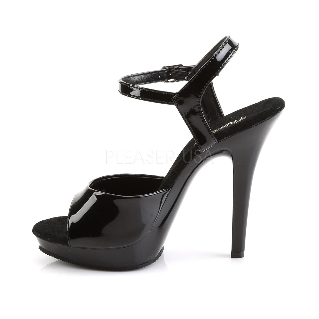 Fabulicious 5" Heel Black Platform Shoes W/ Ankle Strap Sandal 4 Fabulicious 5" Heel Black Platform Shoes W/ Ankle Strap Sandal