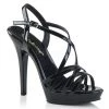 Fabulicious 5" Heel Black Platform Shoes W/ Criss Cross Sandal 2 Fabulicious 5" Heel Black Platform Shoes W/ Criss Cross Sandal