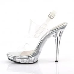Fabulicious 5" Heel Clear Platform Shoes W/ Dual Band
