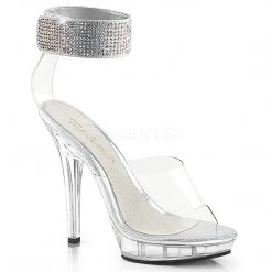 Fabulicious 5" Heel Clear Platform Sandal Shoes