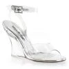 Fabulicious 4" Heel Clear Wrap Around Wedge Sandal
