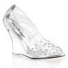 Fabulicious 4" Heel Clear Peep Toe Wedge Pump Shoes 1 Fabulicious 4" Heel Clear Peep Toe Wedge Pump Shoes
