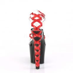 Pleaser 7" Heel Red/Black Ankle Strap Platforms* Shoes 8 Pleaser 7