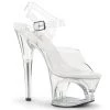Pleaser Shoes Sexy 7" Clear Ankle Strap Heels*
