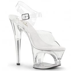 Pleaser Shoes Sexy 7" Clear Ankle Strap Heels*