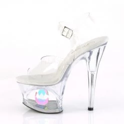 Pleaser 7" Heel Clear Ankle Strap Platform Shoes* 7 Pleaser 7
