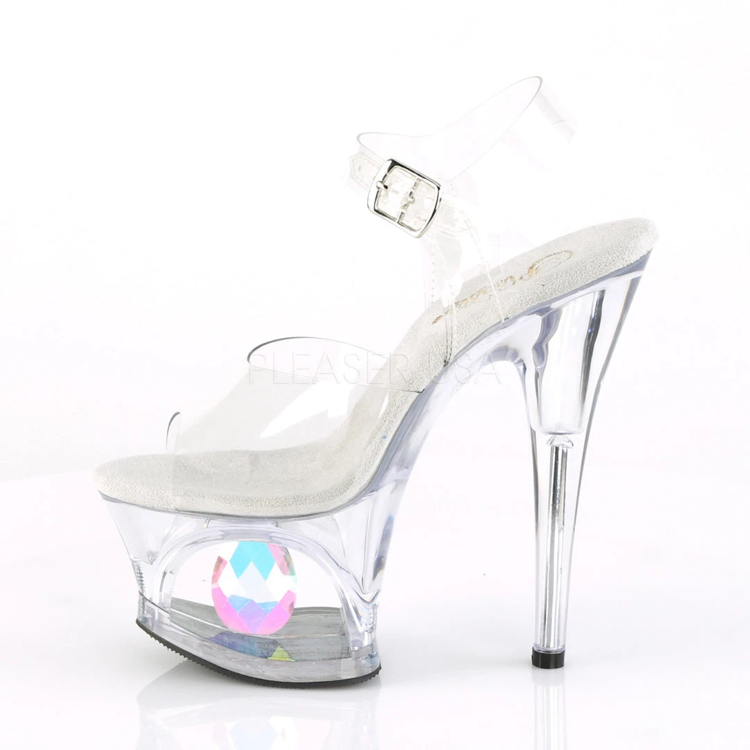Pleaser 7" Heel Clear Ankle Strap Platform Shoes* 4 Pleaser 7" Heel Clear Ankle Strap Platform Shoes*