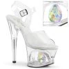 Pleaser 7" Heel Clear Ankle Strap Platform Shoes* 2 Pleaser 7" Heel Clear Ankle Strap Platform Shoes*