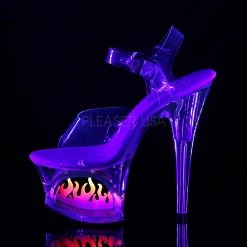 Pleaser Sexy 7" Clear Ankle Strap High Heels* Shoes 7 Pleaser Sexy 7