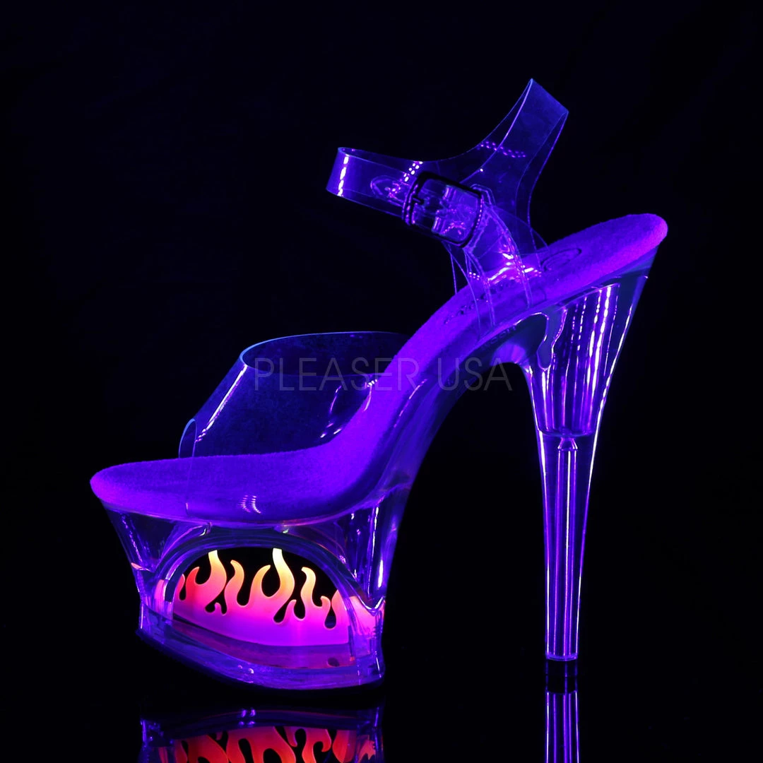 Pleaser Sexy 7" Clear Ankle Strap High Heels* Shoes 4 Pleaser Sexy 7" Clear Ankle Strap High Heels* Shoes