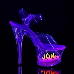 Pleaser Sexy 7" Clear Ankle Strap High Heels* Shoes 9 Pleaser Sexy 7