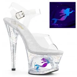Pleaser Clear 7" Ankle Strap Stripper Shoes*
