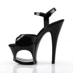 Pleaser Shoes 7" Black Ankle Strap Pumps*