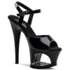 Pleaser Shoes 7" Black Ankle Strap Pumps* 2 Pleaser Shoes 7" Black Ankle Strap Pumps*