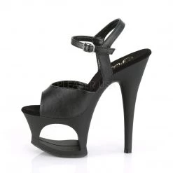 Pleaser Shoes 7 Inch Black Faux Leather Heels*
