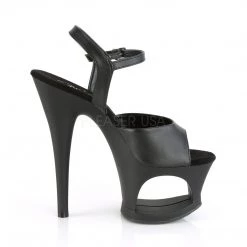 Pleaser Shoes 7 Inch Black Faux Leather Heels*