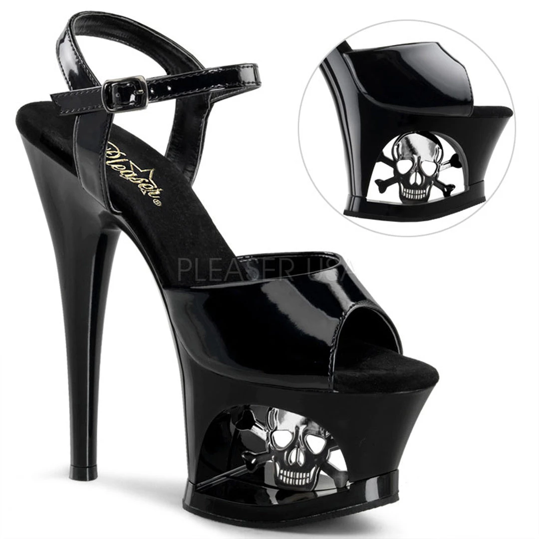 Pleaser 7" Black Ankle Strap Heels* Shoes 3 Pleaser 7" Black Ankle Strap Heels* Shoes