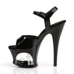 Pleaser Shoes Sexy 7" Black Ankle Strap High Heels*
