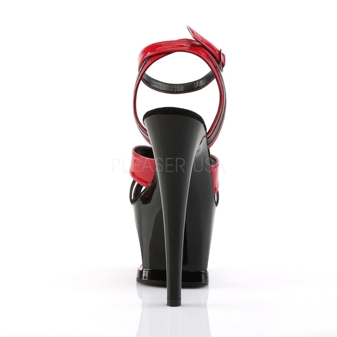 Pleaser 7" Red/Black Ankle Strap Pumps* 5 Pleaser 7" Red/Black Ankle Strap Pumps*