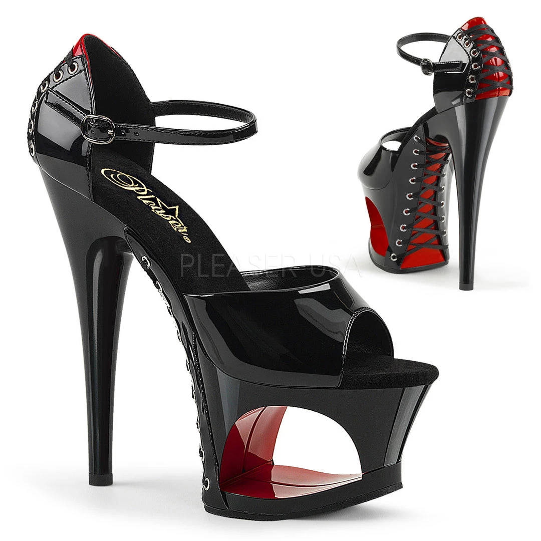 Pleaser Shoes 7" Black/Red Heels* 3 Pleaser Shoes 7" Black/Red Heels*