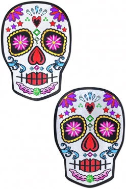 Pastease Accessories Multi-Color Sugar Skull Nipple Pasties
