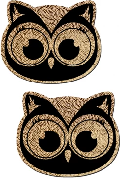 Pastease New Liquid Gold Owl Nipple Pasties
