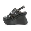 Demonia Black Vegan Leather 4.5" Platform Sandals* 1 Demonia Black Vegan Leather 4.5" Platform Sandals*