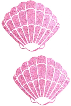 NevaNude Sparkle Pink Pony Glitter Shell Nipple Pasties Costumes