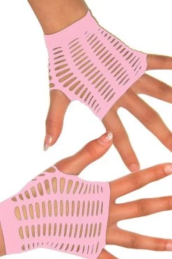 BL Brands Pink Fingerless Gloves