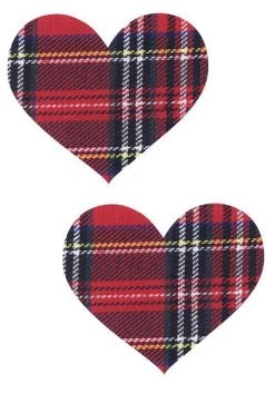 OY Brands Red & Green Plaid Nipple Pasties Accessories