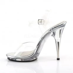 Fabulicious 5" Heel Clear Platform Ankle Strap Sandal Shoes