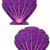 Pastease Purple & Pink Glitter Seashell Nipple Pasties Accessories 1 Pastease Purple & Pink Glitter Seashell Nipple Pasties Accessories
