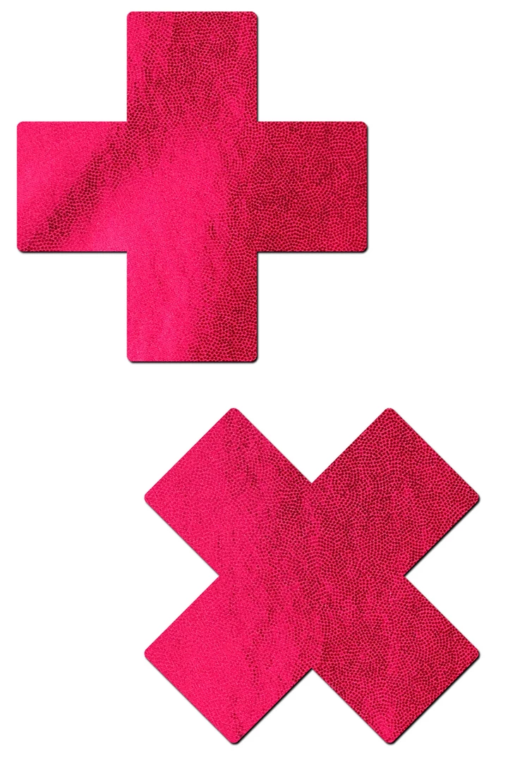 Pastease Plus X: Liquid Red Cross Nipple Pasties 3 Pastease Plus X: Liquid Red Cross Nipple Pasties