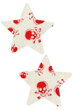 OY Brands Red Skulls Nipple Pasties Accessories